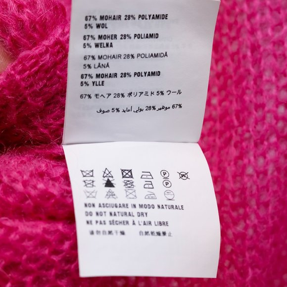 Prada Neon Pink Knit V-Neck Sweater - Picture 11 of 11